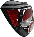 Driver Side Tail Light, with Bulb, Halogen, Clear and Red Lens, Hatchback