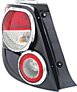 Driver Side Tail Light, with Bulb, Halogen, Clear and Red Lens, Hatchback, CAPA CERTIFIED