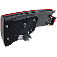 Passenger Side, Inner Tail Light, with Bulb, Halogen, Clear and Red Lens