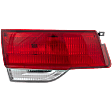 Driver Side, Inner Tail Light, with Bulb, Halogen, Clear and Red Lens