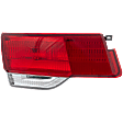 Driver Side, Inner Tail Light, with Bulb, Halogen, Clear and Red Lens