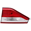 Passenger Side, Inner Tail Light, with Bulb, Halogen, Clear and Red Lens, CAPA CERTIFIED