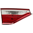Driver Side, Inner Tail Light, with Bulb, Halogen, Clear and Red Lens