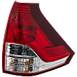 Passenger Side, Lower Tail Light, with Bulb, Halogen, Clear and Red Lens