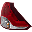 Passenger Side, Lower Tail Light, with Bulb, Halogen, Clear and Red Lens
