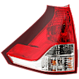 Driver Side, Lower Tail Light, with Bulb, Halogen, Clear and Red Lens