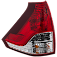 Driver Side, Lower Tail Light, with Bulb, Halogen, Clear and Red Lens, CAPA CERTIFIED
