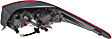 Driver Side, Outer Tail Light, with Bulb, Halogen, Clear and Red Lens