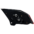 Passenger Side, Inner Tail Light, with Bulb, Halogen, Clear and Red Lens, Sedan, EX/LX/Sport Models