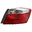 Passenger Side, Outer Tail Light, with Bulb, Halogen, Mounts on Body, EX/LX/Sport Models, 4 Cyl., 2.4L Engine, Sedan
