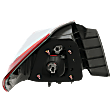 Passenger Side, Outer Tail Light, with Bulb, Halogen, Mounts on Body, EX/LX/Sport Models, 4 Cyl., 2.4L Engine, Sedan