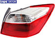 Passenger Side, Outer Tail Light, with Bulb, Halogen, Mounts on Body, EX/LX/Sport Models, 4 Cyl., 2.4L Engine, Sedan, CAPA Certified