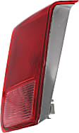 Passenger Side, Inner Tail Light, with Bulb, Halogen, Clear and Red Lens, Sedan