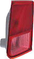 Passenger Side, Inner Tail Light, with Bulb, Halogen, Clear and Red Lens, Sedan