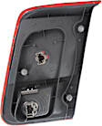 Driver Side, Inner Tail Light, with Bulb, Halogen, Clear and Red Lens, Sedan