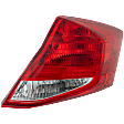 Passenger Side Tail Light, with Bulb, Halogen, Clear and Red Lens, Coupe