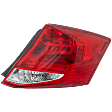 Passenger Side Tail Light, with Bulb, Halogen, Clear and Red Lens, Coupe