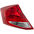 Driver Side Tail Light, with Bulb, Halogen, Clear and Red Lens, Coupe