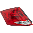 Driver Side Tail Light, with Bulb, Halogen, Clear and Red Lens, Coupe