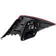 Driver Side Tail Light, with Bulb, Halogen, Clear and Red Lens, Coupe