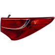 Passenger Side, Outer Tail Light, with Bulb, Halogen, Red Lens, 2.0T Model
