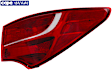 Passenger Side, Outer Tail Light, with Bulb, Halogen, Red Lens, 2.0T Model, CAPA Certified