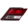 Passenger Side, Inner Tail Light, with Bulb, Halogen, Clear and Red Lens, Sedan, Except Hybrid Model