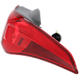 Passenger Side, Outer Tail Light, with Bulb, Halogen, Clear and Red Lens, Sedan, USA Built Vehicle