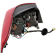 Passenger Side, Outer Tail Light, with Bulb, Halogen, Clear and Red Lens, Sedan, USA Built Vehicle