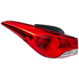 2013 Hyundai Elantra - Driver Side, Outer Halogen Tail Light, With bulb(s), Mounts on Body, USA Built Vehicle, OE Replacement