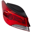 2013 Hyundai Elantra - Driver Side, Outer Halogen Tail Light, With bulb(s), Mounts on Body, USA Built Vehicle, OE Replacement