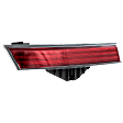 Driver Side, Inner Tail Light, without Bulb, Halogen, Red Lens, Sedan