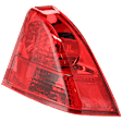 Passenger Side, Outer Tail Light, without Bulb, Halogen, Red Lens, Sedan, Japan Built Vehicle