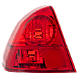 Driver Side, Outer Tail Light, without Bulb, Halogen, Red Lens, Sedan, Japan Built Vehicle