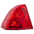 Driver Side, Outer Tail Light, without Bulb, Halogen, Red Lens, Sedan, Japan Built Vehicle