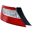 Driver Side Tail Light, without Bulb, Halogen, Clear and Red Lens, Coupe, CAPA CERTIFIED