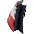Driver Side Tail Light, without Bulb, Halogen, Clear and Red Lens, Coupe, CAPA CERTIFIED