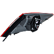 Driver Side Tail Light, without Bulb, Halogen, Clear and Red Lens, Coupe, CAPA CERTIFIED