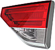 Passenger Side, Inner Tail Light, with Bulb, LED, Clear and Red Lens