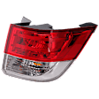 Passenger Side, Outer Tail Light, with Bulb, LED, Clear and Red Lens, 6 Cyl., 3.5L Engine, CAPA CERTIFIED