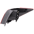 Driver Side, Outer Tail Light, with Bulb, LED, Clear and Red Lens, Sedan, EX-L / Touring Models, Except Hybrid