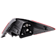 Driver Side, Outer Tail Light, with Bulb, LED, Clear and Red Lens, Sedan, EX-L / Touring Models, Except Hybrid