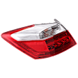 Driver Side, Outer Tail Light, with Bulb, LED, Clear and Red Lens, Sedan, EX-L / Touring Models, Except Hybrid