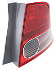 Passenger Side, Outer Tail Light, with Bulb, Halogen, Clear and Red Lens, Sedan