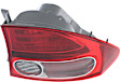 Passenger Side, Outer Tail Light, with Bulb, Halogen, Clear and Red Lens, Sedan