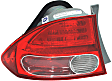 2006-2008 Honda Civic - Driver Side, Outer Tail Light, with Bulb, Halogen, Clear and Red Lens, Sedan