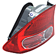 2006-2008 Honda Civic - Driver Side, Outer Tail Light, with Bulb, Halogen, Clear and Red Lens, Sedan