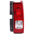 Passenger Side Tail Light, without Bulb, Halogen, Clear and Red Lens
