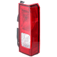 Passenger Side Tail Light, without Bulb, Halogen, Clear and Red Lens