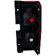 Driver Side Tail Light, without Bulb, Halogen, Clear and Red Lens